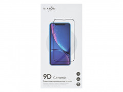 Защитное стекло 6.3" для Xiaomi Redmi Note 8 (черный) (VIXION) керамическое