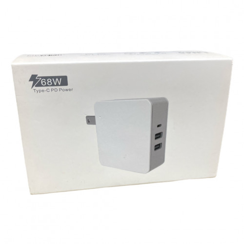 Блок питания / зарядное устройство 68W (USB-A 2шт + Type-C PD+QC3.0) LN45 