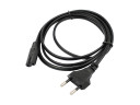 Кабель сетевой VIXION CAB58 EURO pin (m) - 2 pim (m) (1,5м) (черный)