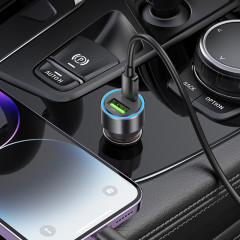 АЗУ HOCO NZ12A (1-Type-C 43W,PD/1-USB 18W) + Lightning кабель (1м) (черный)