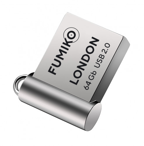 Флешка FUMIKO LONDON 64GB серебряная USB 2.0