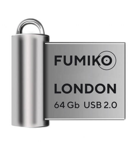 Флешка FUMIKO LONDON 64GB серебряная USB 2.0