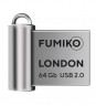 Флешка FUMIKO LONDON 64GB серебряная USB 2.0