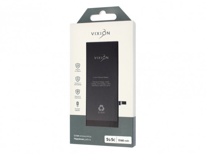 Аккумулятор для iPhone 5S/5C (Vixion) (1560 mAh) с монтажным скотчем