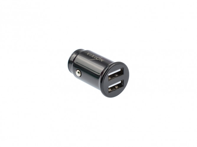 АЗУ VIXION U21m (2-USB/2.4A) + micro USB кабель 1м короткий блок (черный)