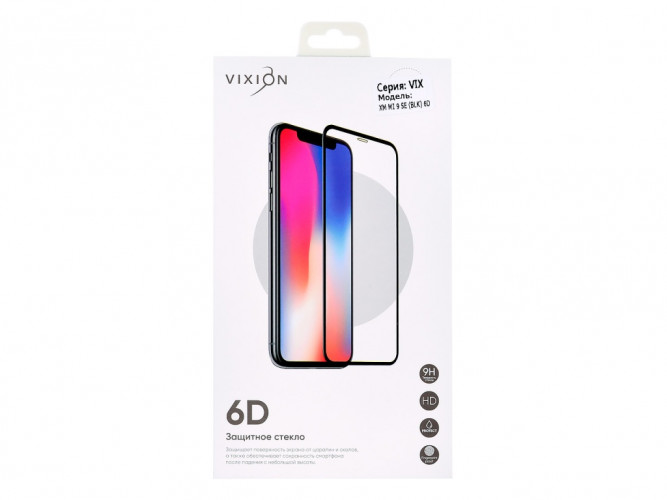 Защитное стекло 5.97" для Xiaomi Mi 9 SE (черный) (VIXION) 6D