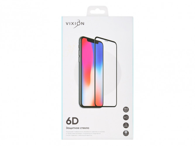 Защитное стекло 6D для Samsung G530H/G531/G532F (черный) (VIXION)