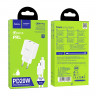 СЗУ HOCO C80A (1-USB 18W/1-PD 20W) + Type-C to Lightning кабель 38W (белый)