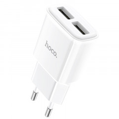 СЗУ HOCO C88A Star round (2-USB/2.4A) (белый)