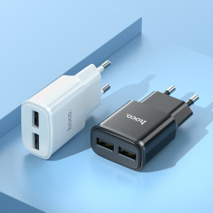 СЗУ HOCO C88A Star round (2-USB/2.4A) (белый)