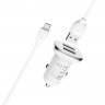 АЗУ BOROFONE BZ12 2*USB 5V 2.4A в комплекте с кабелем USB-A - Micro USB 1M белое