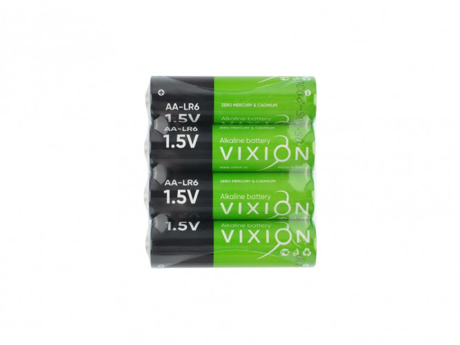 Батарейка Vixion алкалиновая LR6 - AA (плёнка 4шт)