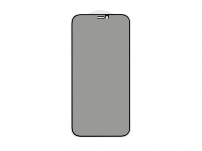 Защитное стекло 6.1" для iPhone 12/12 Pro (черный) (VIXION) 3D PRIVACY