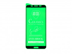 Защитное стекло керамическое для Huawei Y5p (черный) (VIXION)